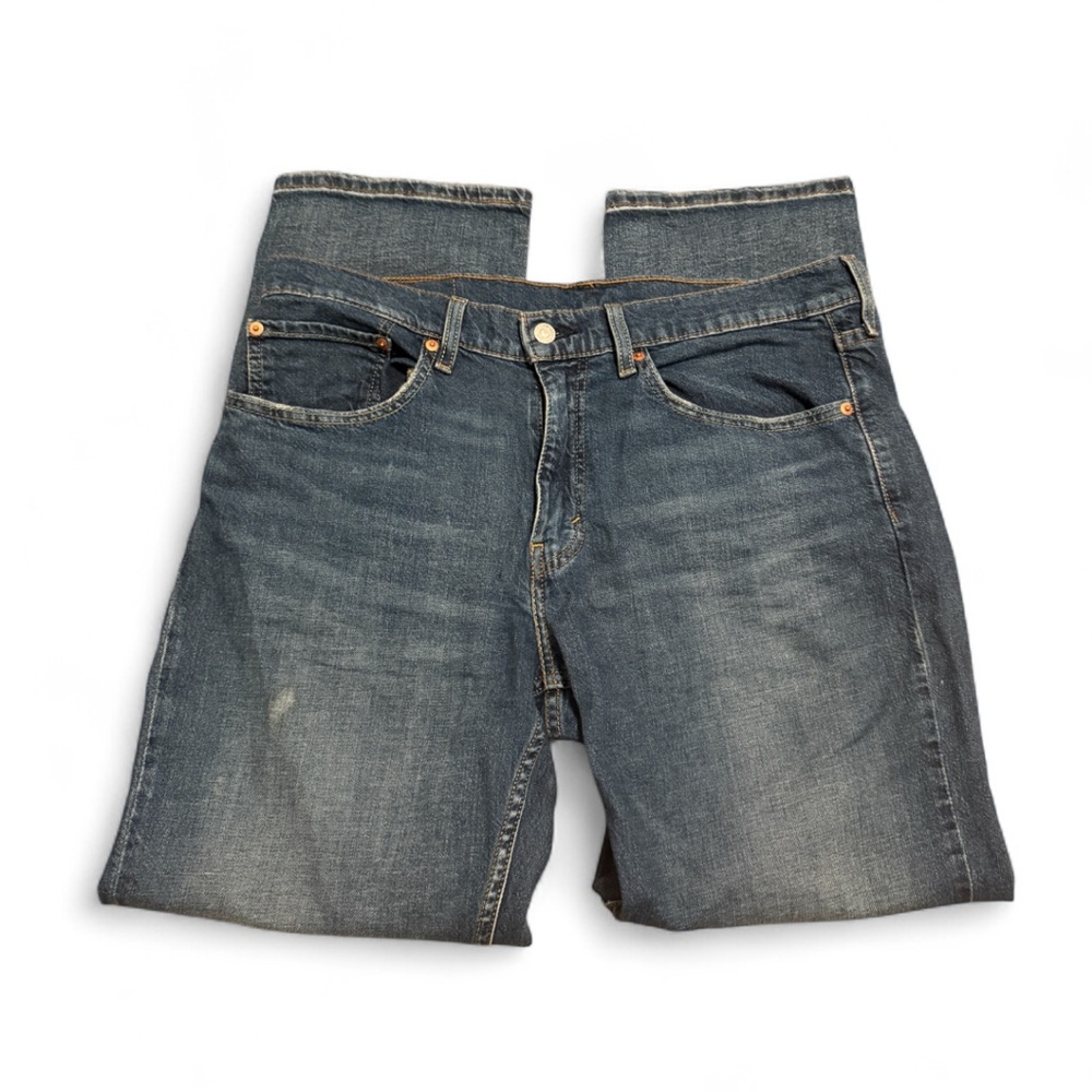Levi’s Classic Blue Denim Jeans 559 W34 L30 34x30 Right Thigh Stain/Mark